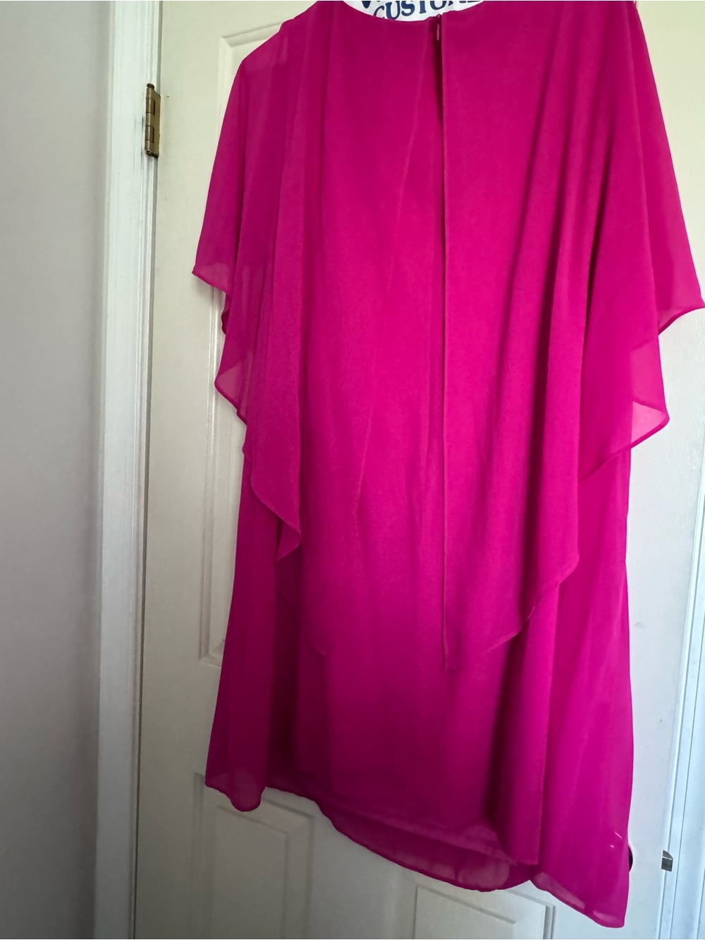 Jessica Howard Hot Pink Cascade Ruffle Midi Dress - Picture 3 of 5
